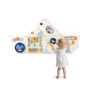 Tangram Activity Wall Busy Board Panels, 12-in-1 Learning Activity Center, Wo... - Picture 1 of 8