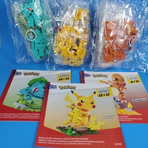 3 - NEW MEGA HJP96 Pokemon Pikachu Bulbasaur Charmander Build Show Instructions - Picture 1 of 3