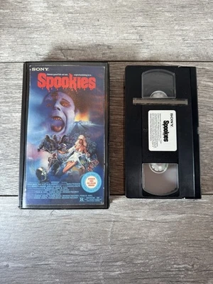 VTG Spookies 1988 VHS tape Sci-Fi Horror Slasher Gore OOP SONY Monster - Image 1 of 4