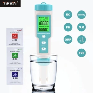 7 IN 1 Pool Qualität Tester Wassertester für Chlor pH-Wert Pool Messgerät EC TDS - Bild 1 von 17