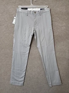 Polo Ralph Lauren Pantalone Chino Slim Fit Uomo 30x30 Morbido Grigio Elasticizzato NUOVO - Foto 1 di 9