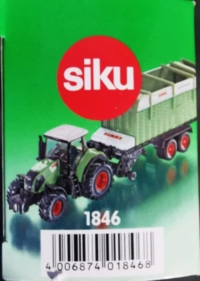 SIKU 1846 Trattore CLAAS Axion 850 con tramoggia - scala H0 - Immagine 1 di 4