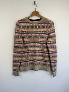 Boden Cardigan Size Small Wool Fair Isle Multicolour Knit Glitter Christmas - Picture 1 of 6