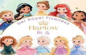 Girls Princess Birthday Backdrop Baby Shower Photo Background Decor - Picture 1 of 8