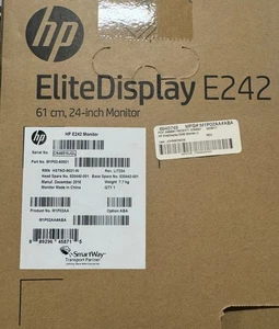 24" HP ELITE DISPLAY E242 1920x1200 LED HDMI MONITOR NEW SEALED BOX SEE PHOTOS - Picture 1 of 1