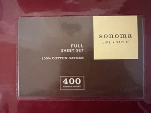 Sonoma 400 Fadenzahl Baumwollsatin komplett 4-teiliges Lakenset luxuriös - Bild 1 von 6