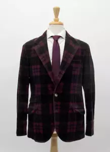 NWT$5395 Brunello Cucinelli Men Corduroy Plaid Print Sport Coat Size50/40US A252 - Picture 1 of 12