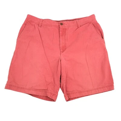 Pantalones Cortos Chinos Izod Informales Caqui Talla 38 Para Hombres Coral Naranja Rojo Calce Moderno Exterior Foto 1 de 4