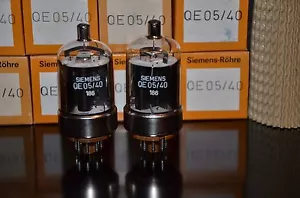 Passendes Paar (2 Stück) Siemens Nos Neu im Karton QE05/40 = 6146B Röhren KOSTENLOSER VERSAND WW! - Bild 1 von 12