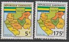 Gabon 1994 Mi. 1172 + 1175 Série courante Freimarken Carte des provinces