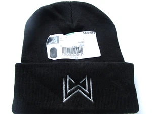 Beanie Mütze Unisex Herren schwarz gesticktes Logo One-Size NEU - Bild 1 von 11