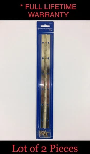 Menge 2 Hampton Scharniere durchgehend 1 1/16" breit x 12" lang hell Messing - Bild 1 von 5