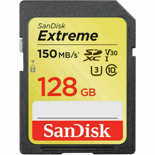 SanDisk Extreme 128GB UHS-I SDXC Memory Card (SDSDXV5-128G-ANCIN)