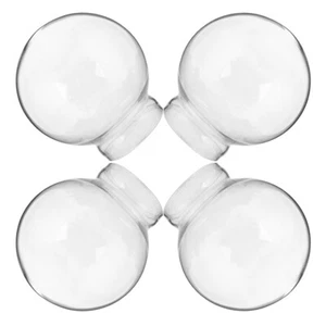 4 Pcs Crystal Ball Cover Small Snow Globe Fun Diy Clear Glass Balls - Picture 1 of 12