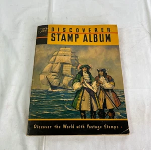 Vintage 1955 "The Discoverer" Stamp Album By H.E Harris & Co - Picture 1 of 5
