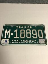 Colorado 1990 Trailer License Plate