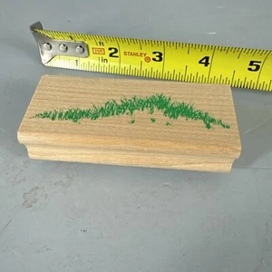 vintage wood mounted rubber stamp (combine Shipping) Grass - Picture 1 of 2