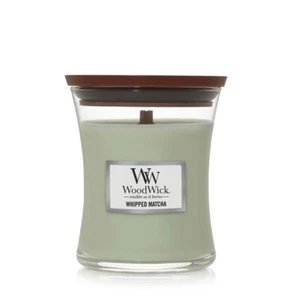 Woodwick Medium 12cm Soy Wax Scented Candle - Whipped Matcha - Picture 1 of 4