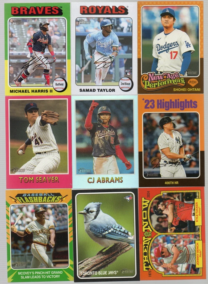 2024  TOPPS HERITAGE BASE/RC'S #350 THRU #500 + INSERTS/PARALLELS ***YOU PICK*** - Image 1 of 1