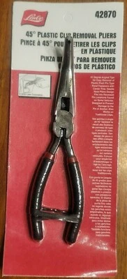 Lisle Precision 45 Degree Bend Plastic Clip Removal & Fuse Pulling Pliers #42870 - Image 1 of 2