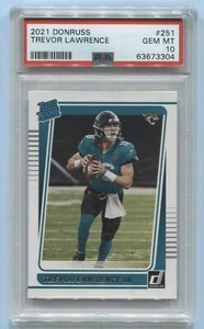 2021 Donruss Trevor Lawrence #251 Rated Rookie Jacksonville Jaguars PSA 10 MINT - Picture 1 of 2