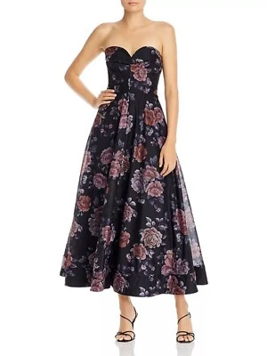 Keepsake Atomic Floral Midi Dress Black Purple Size XS - Image 1 of 4
