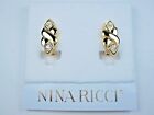 Nina Ricci Gold Plated Clip-on Earrings with Swarovski Crystals 0374