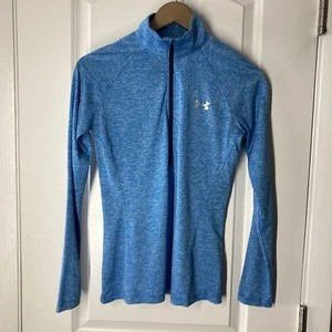 UA UNDER ARMOUR womens XS extra small dri fit pullover blue shirt top running - Picture 1 of 6