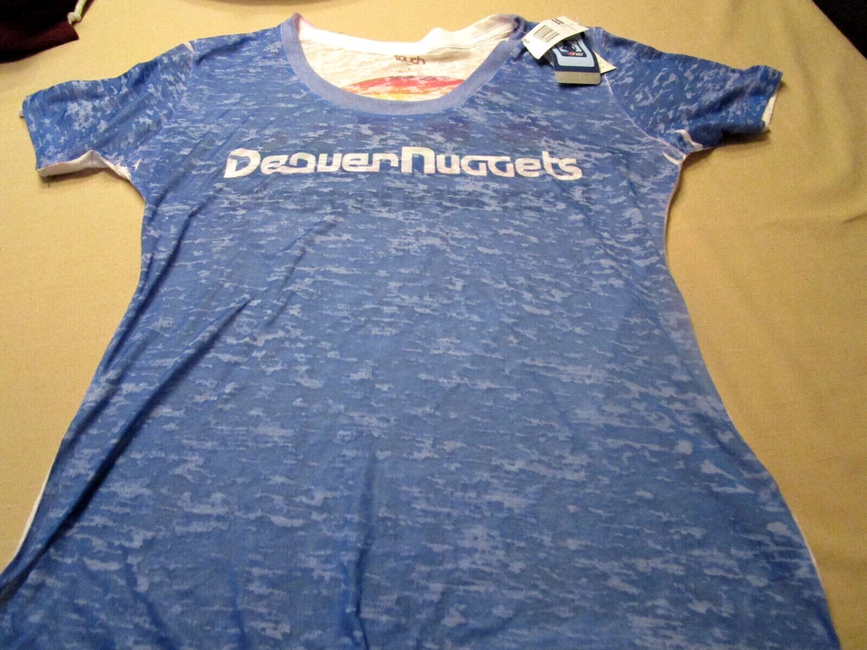 NWT TOUCH ALYSSA MILANO NBA DENVER NUGGETS S/S LIGHTWEIGHT T SHIRT WOMENS LARGE - Image 1 of 2