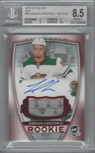 JORDAN GREENWAY 2018-19 THE CUP TAG AUTOGRAPH RED 2/8 #96 BGS 8.5/AU 10 - Picture 1 of 1