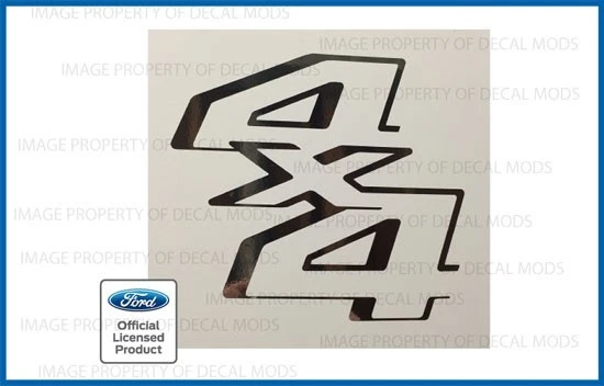 set of 2: 2014 Ford 4x4 Decals Stickers Super Duty - Chrome Mirror F250 F350 - Image 1 of 1