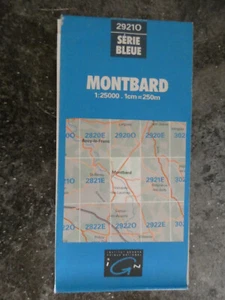 carte  IGN bleue 2921 O Montbard 1992 edition 3 - Imagen 1 de 1