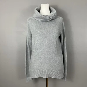 Athleta Womens Pullover Cowl Neck Top Grey Gray Thumb Hole Size Medium 929695 - Picture 1 of 12
