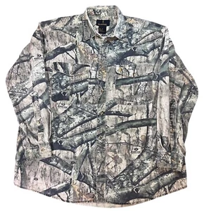Mens Browning Mossy Oak Treestand Camouflage Button-Down Hunting Shirt Size 2XL - Picture 1 of 10