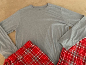 Joe Boxer Men’s Holiday Christmas Plaid Pajama Set, Size Large - Picture 1 of 9