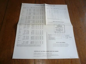 1949 - 1961 camioneta Studebaker modelo 1947 - 1962 tablas de identificación de modelo de automóvil - Imagen 1 de 2