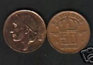Belgium 50 CENTS KM-149 x 1 Pre Euro 1958-1998 KING BOUDEWIJN French Legend COIN - Picture 1 of 6