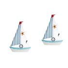 2 Pc House Decorations For Home Mini Sailboat Model Sailing