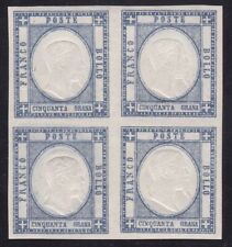 1861 NEAPOLITAN PROVINCES, n . 24c 50 grayish blue grain MNH / ** QUARTINA