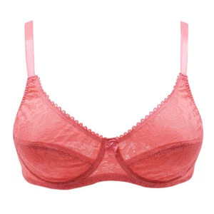 Ms.Bra Lace Sheer Unlined Sexy Lingerie Underwired Brassiere Women Underwear bh - Picture 1 of 16