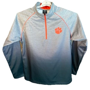 Colosseum Clemson Tigers Men’s Quarter Zip Pullover XL Medium Heathered Gray - Picture 1 of 6