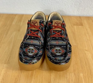 Twisted X Hooey Schuhe Aztekenmuster Textil Halbschuhe Freizeit Herren Größe 8,5M - Bild 1 von 6