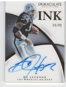 2015 Panini Immaculate Bo Jackson On Card Autograph #'d /49 - Bild 1 von 1