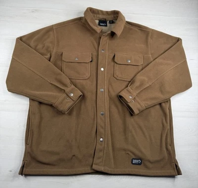 Dri-Duck DDX Flex Soft Shell Snap-Up Fleece Jacket Shirt Shacket Brown Mens XL - Image 1 of 4