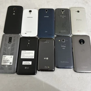 CELLPHONE LOT (10) ~ RESALE $$ MAKE MONEY ~ AS IS ~ LG SAMSUNG HTC APPLE ECT - Picture 1 of 12