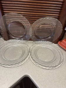 Arcoroc Glass Soup Coupe Rimmed Bowls Clearbrook Pattern - Set of 4 - Picture 1 of 6