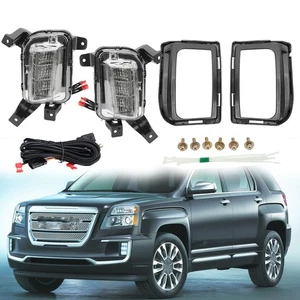 Bumper Fog Light Lamps W/Bracket Bezel Wiring Switch Kit For GMC Terrain 2016-17 - Picture 1 of 21