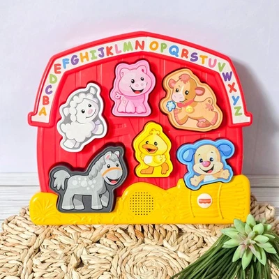 🐮 Juguete interactivo rompecabezas de animales de granja Fisher-Price Laugh & Learn 2014 | Funciona Foto 1 de 3