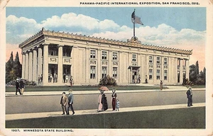 Postal CA: Edificio Estatal de Minnesota, Expo Panamá-Pacífico, San Francisco, 1915 - Imagen 1 de 2