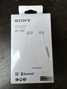 Sony WI-C300 Wireless In-Ear Headphones with Bluetooth/NFC - White Brand New - Picture 1 of 13